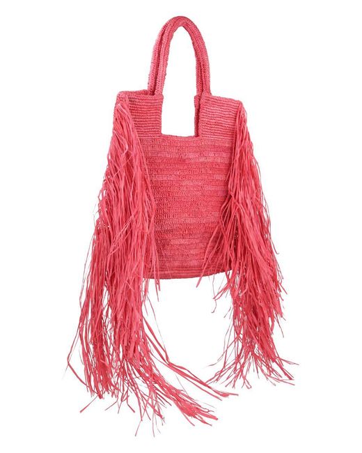 MADE FOR A WOMAN Red Made For A Kifafa Frange M Tote Bag