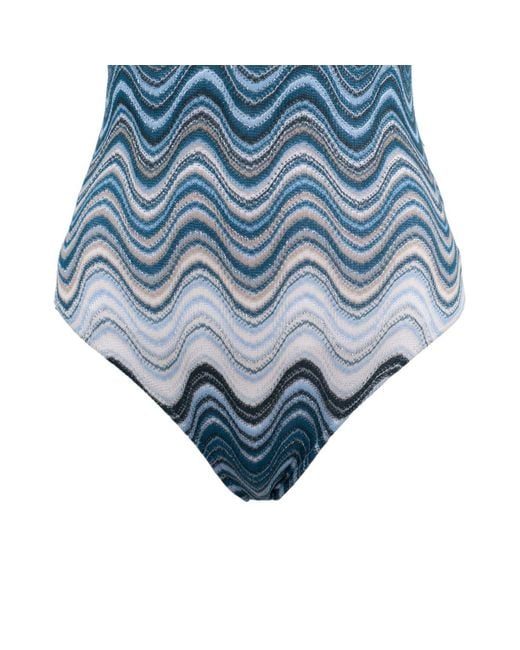 Mc2 Saint Barth Blue Marylin One-Piece Swimsuit