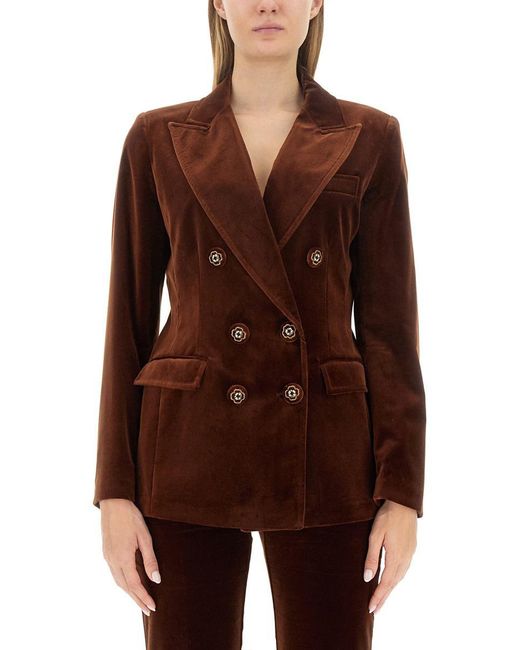 Etro Brown Double-breasted Jacket
