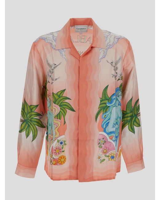 Casablancabrand Pink Long Sleeves Shirt