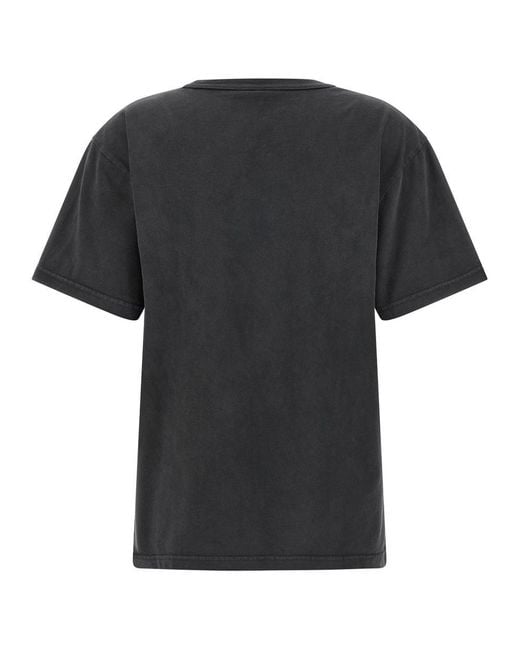 T By Alexander Wang Black 'Hotfix Logo' T-Shirt