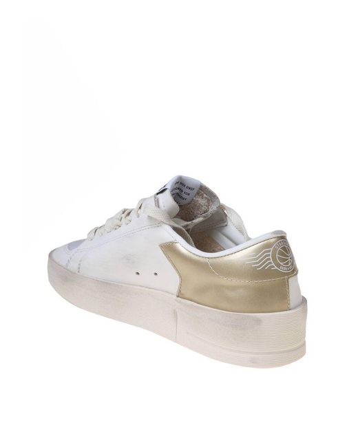 Golden Goose Deluxe Brand White Stardan Leather And Fabric Low-Top Sneakers