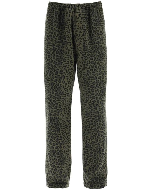 Stussy Leopard-print Denim Pants for Men | Lyst