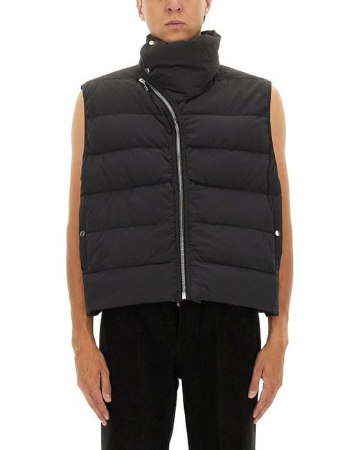 Rick Owens Black Sleeveless Down Jacket "Flight" for men