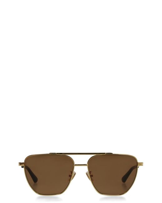 Bottega Veneta Metallic Aviatore Classic Sunglasses