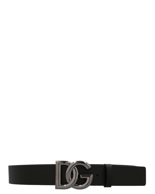 Dolce & Gabbana White Logo Belt for men