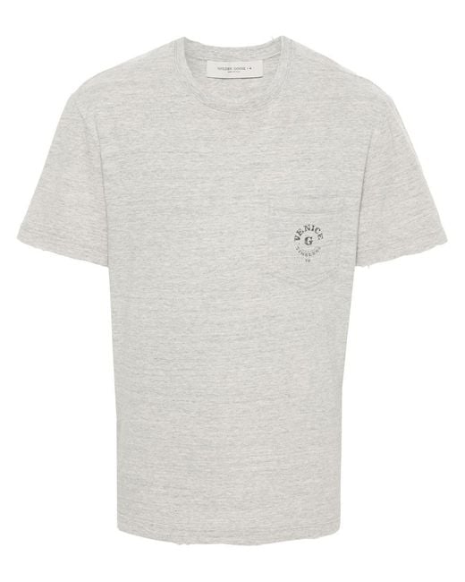 Golden Goose Deluxe Brand White Journey `S T-Shirt Regular S/S for men