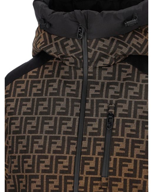 Fendi Multicolor Ff Motif Zip-up Hooded Jacket
