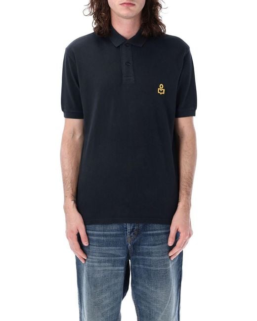 Isabel Marant Black Afro Classic Polo for men