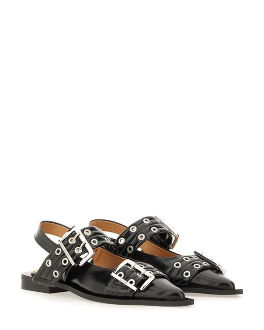 Ganni Black Ballerina With Buckle