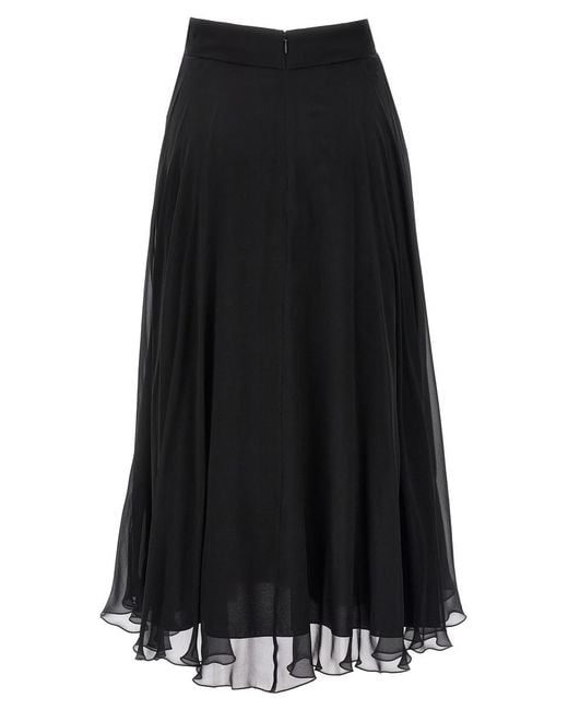 Dolce & Gabbana Black Chiffon Skirt