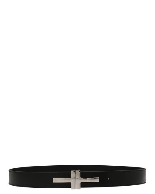 Tom Ford Logo Buckle Belt Belts Black for men