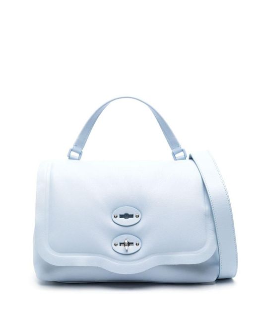 Zanellato Blue Postina S Leather Handbag