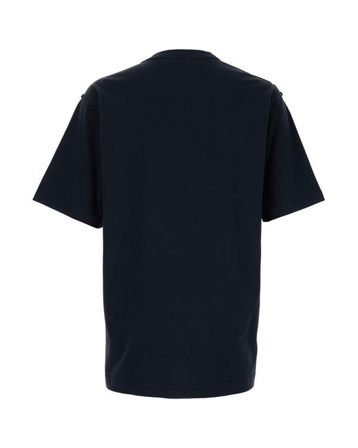Dolce & Gabbana Blue T-Shirt With Ancora Dg Print for men