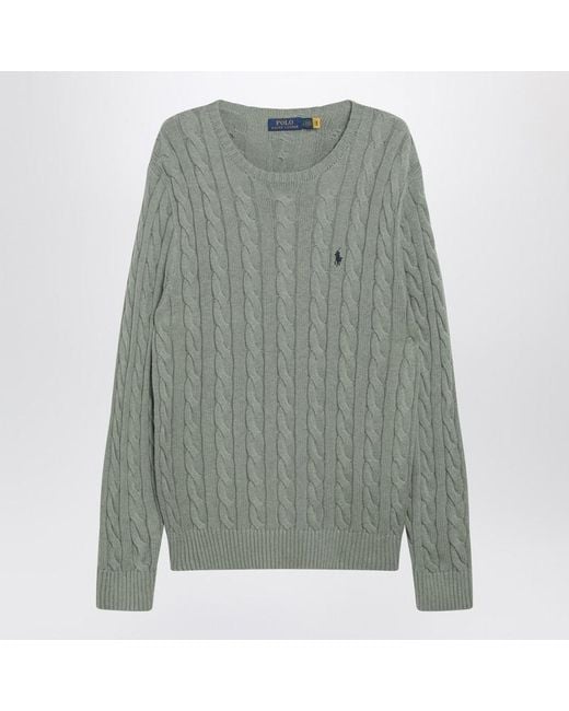 Polo Ralph Lauren Gray Cable-Knit Sweater for men