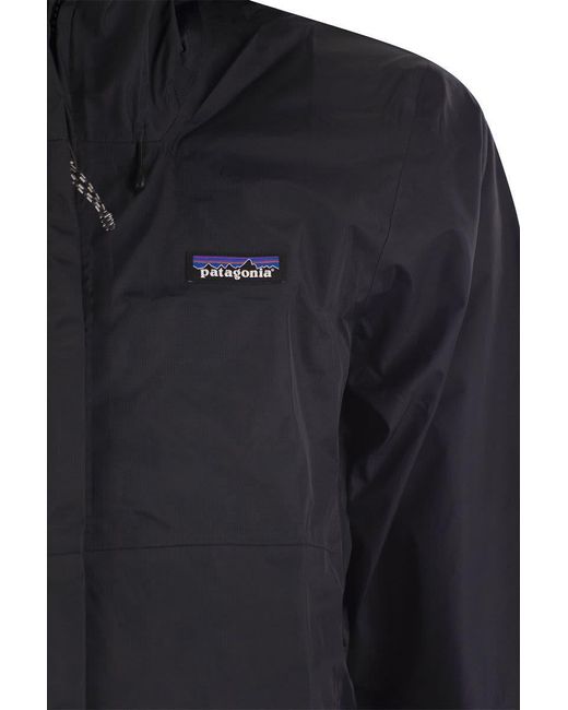 Patagonia Black Nylon Rainproof Jacket for men