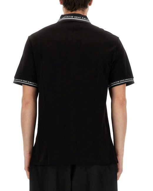 Versace Black Monogram Polo for men