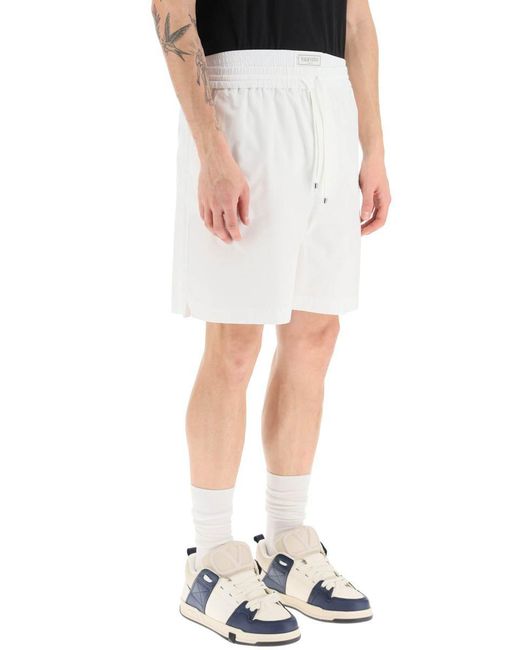 Valentino White Bermuda With Incorporated Boxer Detail for men