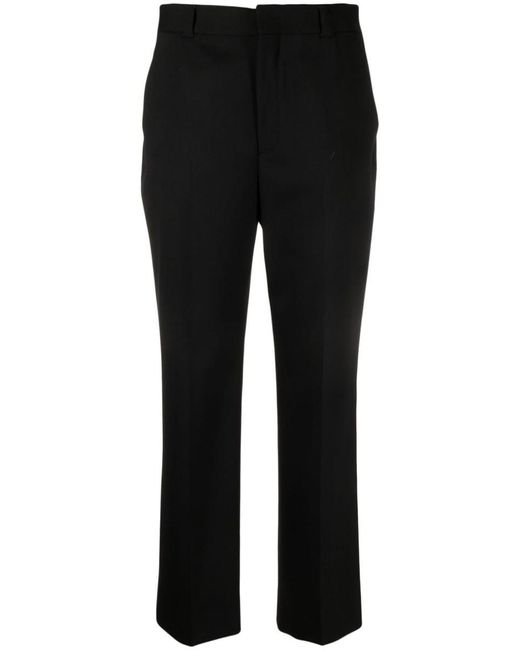 Miu Miu Black High-waisted Cropped Trousers