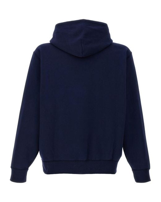 Polo Ralph Lauren Blue Fleece-Back Cotton Hoodie for men