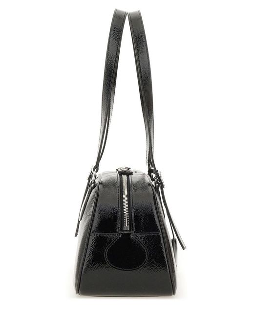 Courreges Black Shoulder Bag "Friday" Medium