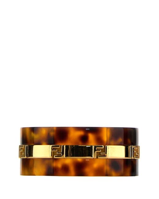 Fendi Orange Printed Plexiglass Forever Bracelet