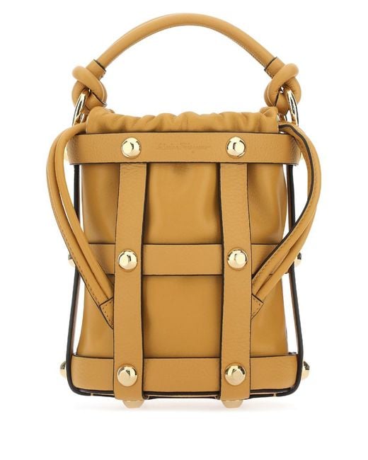 Ferragamo Metallic Borsa F.cage Small-tu