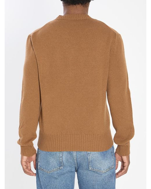 AMI Blue Ami De Coeur Crew Neck Sweater for men