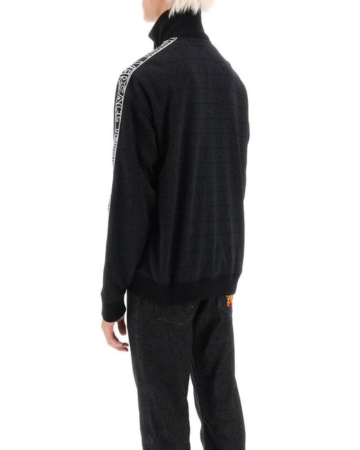 Versace Black Techno Allover Track Sweatshirt for men