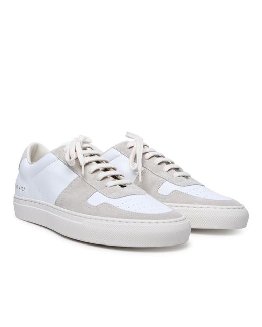 Common Projects White 'Bball Duo' Leather Sneakers for men