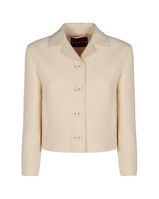 Gucci Natural Crêpe De Chine Jacket