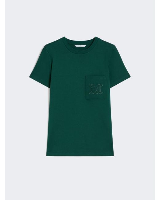 Max Mara Green "Papaia" Cotton T-Shirt