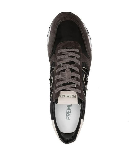 Premiata Black Flat Shoes for men