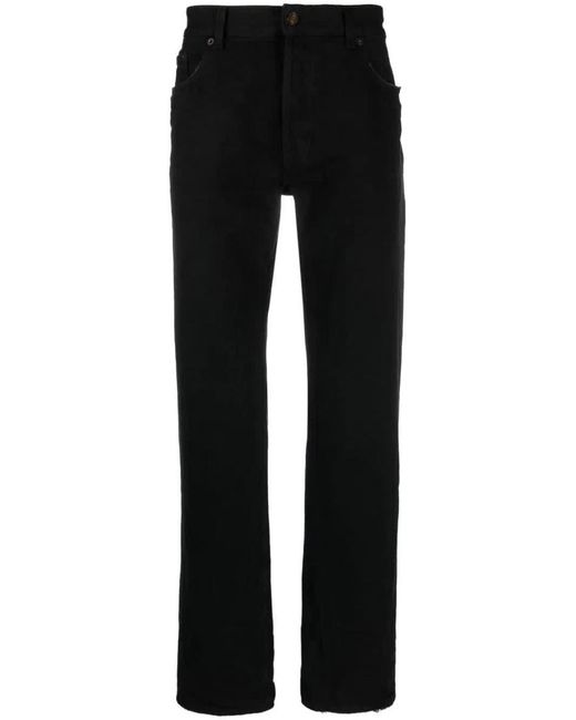 Saint Laurent Black Straight-leg Cotton Jeans for men