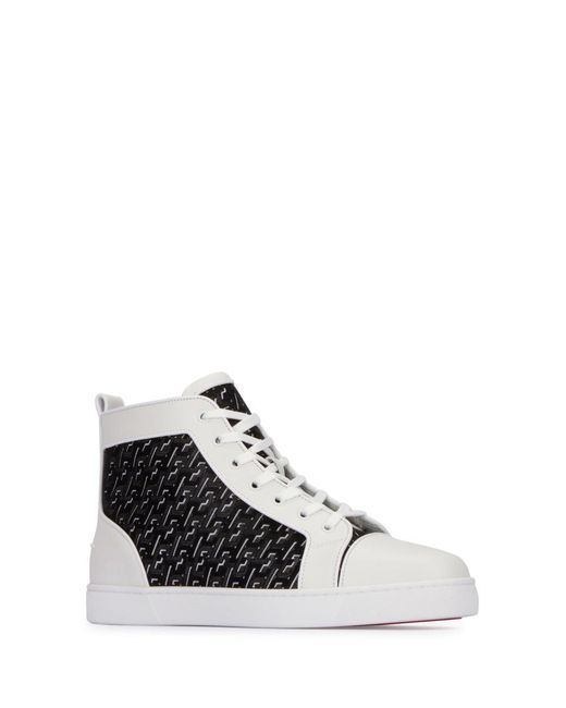 Christian Louboutin White Louis Coated Canvas & Leather High-top Sneaker for men