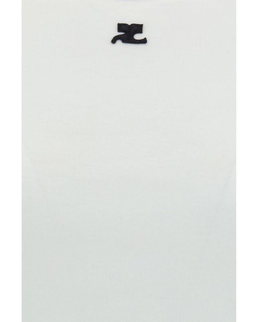 Courreges Gray Logo T-Shirt