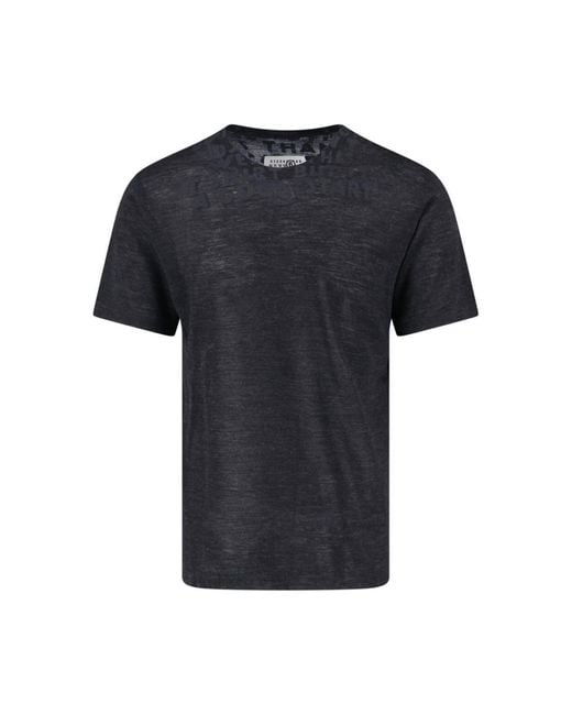 MM6 by Maison Martin Margiela Black Logo T-Shirt for men