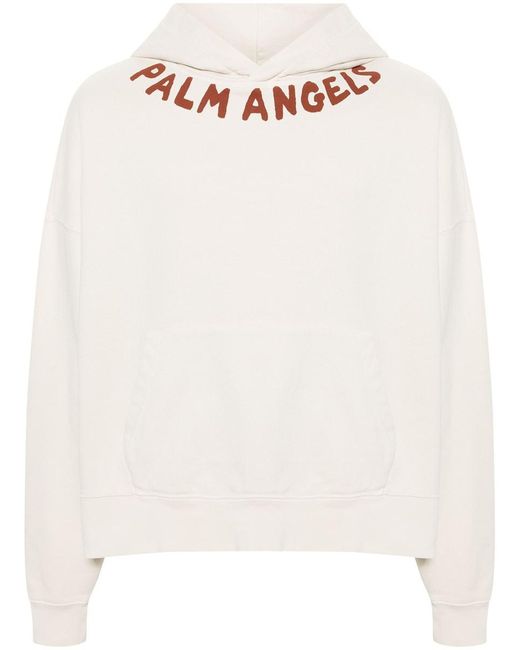 Palm Angels White Seasonal Sweatshirt With Print for men