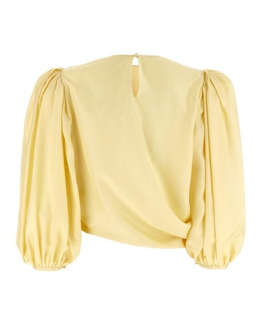 Chloé Yellow Draped Top