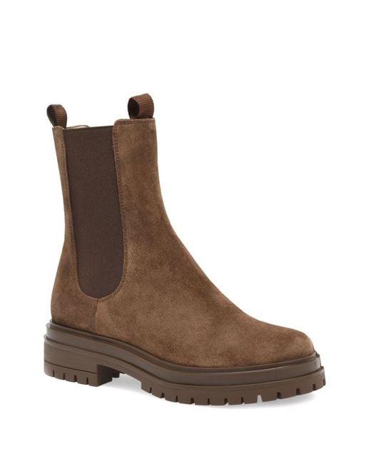 Gianvito Rossi Brown Chester Suede Leather Boots