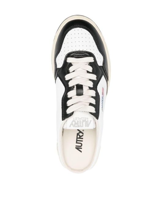 Autry White Medalist Mule Low Sneakers