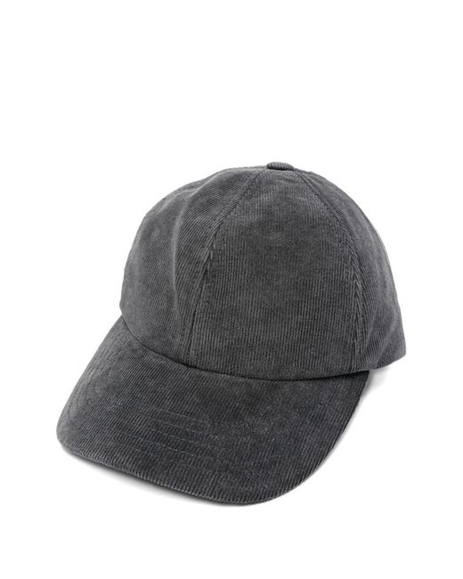 Isabel Marant Gray Corduroy Baseball Cap