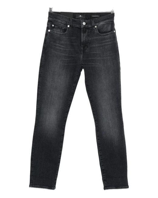 7 For All Mankind Blue "Blacky" Bootcut Jeans