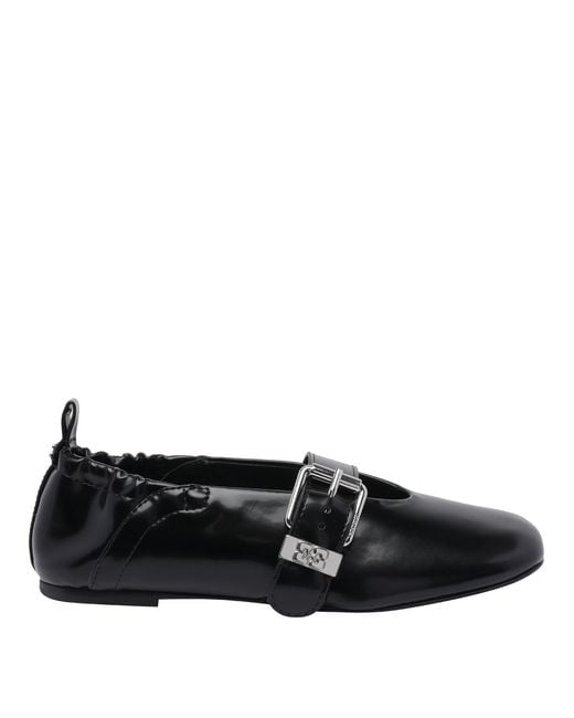 Ganni Black Flat Shoes