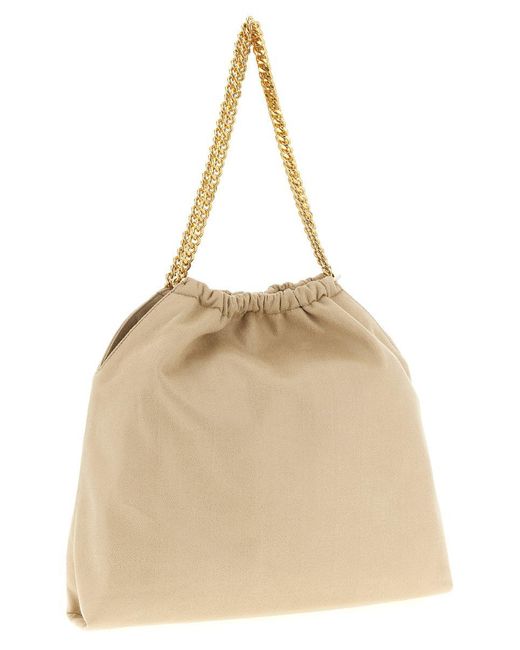 Stella McCartney Natural 'Falabella Drawstring' Shoulder Bag