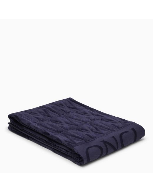 Moncler Blue Monogrammed Beach Towel Midnight for men