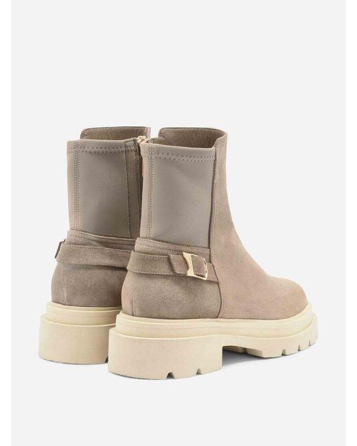 Santoni Natural Suede Leather Boots