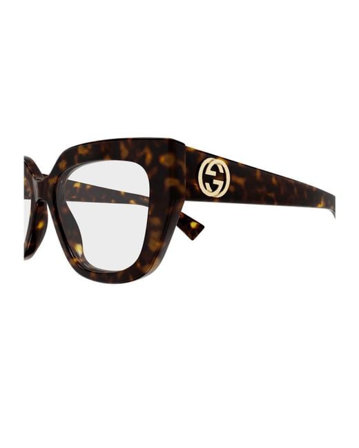 Gucci Brown Gg1847O Linea Emblem Eyeglasses