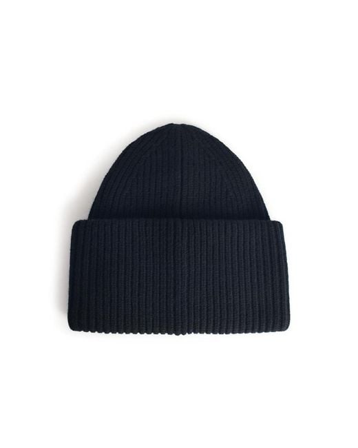 Acne Blue Wool Blend Beanie for men