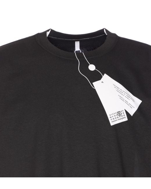MM6 by Maison Martin Margiela Black T-Shirts And Polos for men